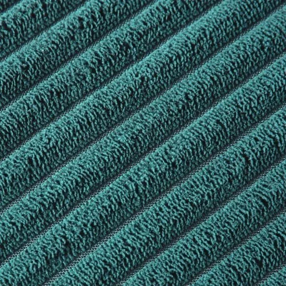 Turquoise Corduroy Luxury Velvet Pompom Dorm/Bed/Sofa/Patio Throw Pillow Covers - Picture 5 of 8